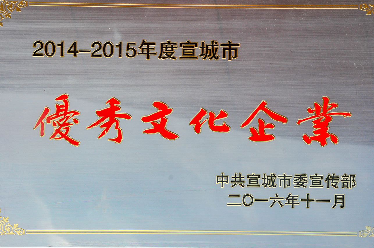 2015年宣城市優(yōu)秀文化企業(yè)